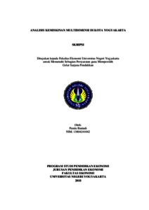 ANALISIS KEMISKINAN MULTIDIMENSI DI KOTA YOGYAKARTA - Lumbung Pustaka UNY